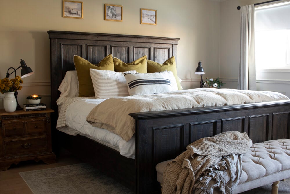 master bed made to illustrate 5 daily habits to keep your home clutter-free