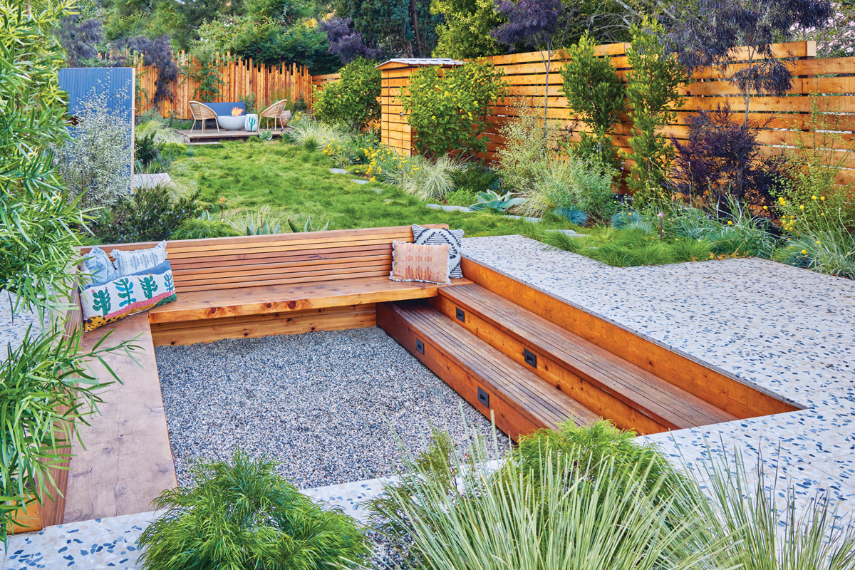 Contemporary outdoor conversation pit