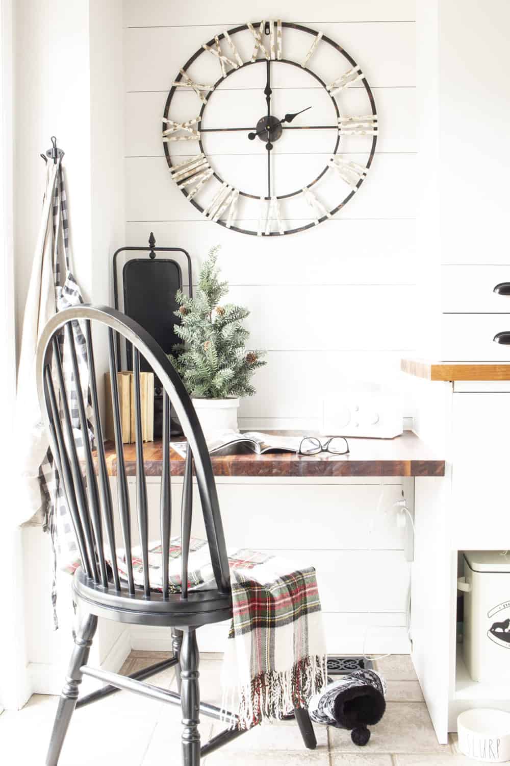 kitchen desk corner Christmas windsor chair