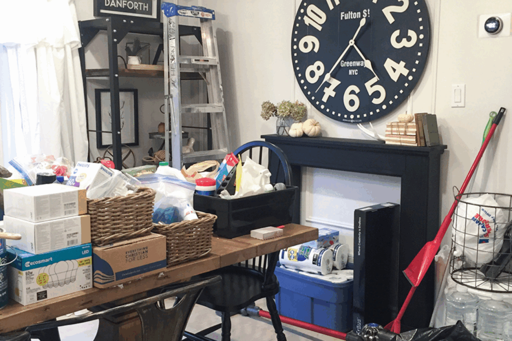 dining room mess to illustrate how frustrating it is not knowing where to start organizing your home